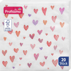 Profissimo Servietten "Lovely Hearts" (33x33 cm)