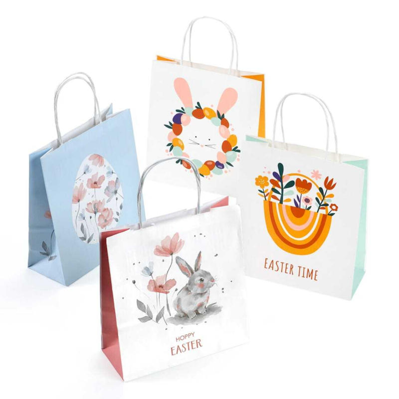 Profissimo Geschenktaschen Eierkranz/EasterTime & Ei/HoppyEaster, midi, hoch, Recycling