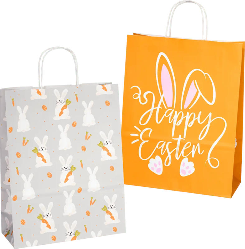 Profissimo Geschenktaschen Hasen/HappyEaster, maxi, hoch, Recycling