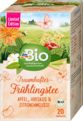 dmBio Früchtetee "Traumhafter Frühlingstee" mit Apfel, Hibiskus & Zitronenmelisse (20 Beutel)