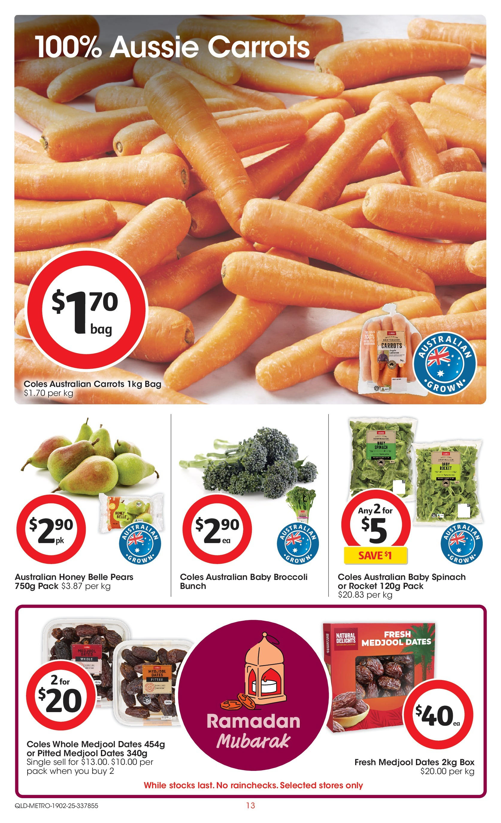 ﻿﻿Coles catalogue valid from 19/02/2025 > Online Australia | Page: 14 | Products: Box, Honey, Carrots, Spinach