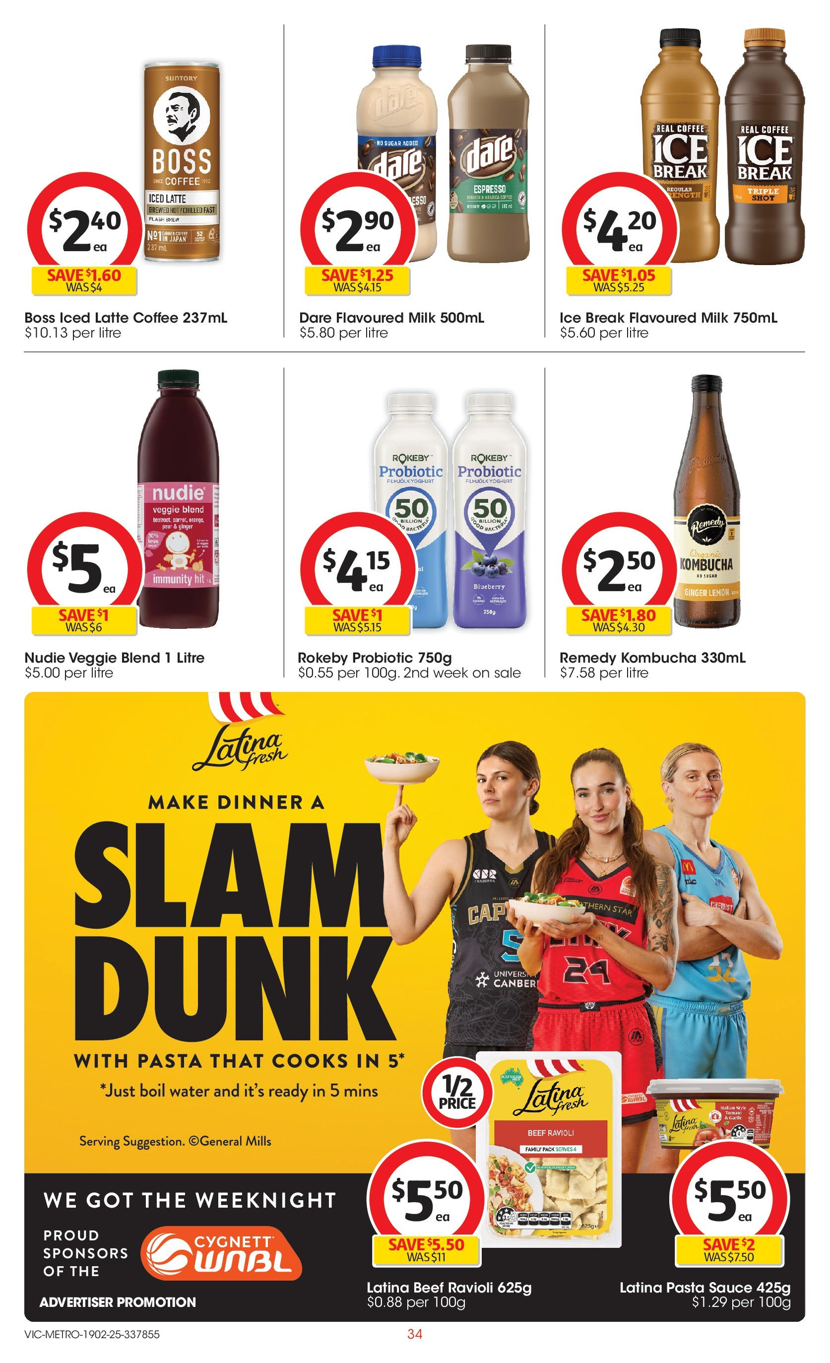 ﻿﻿Coles catalogue valid from 19/02/2025 > Online Australia | Page: 34 | Products: Yoghurt, Beef, Sugar, Pear