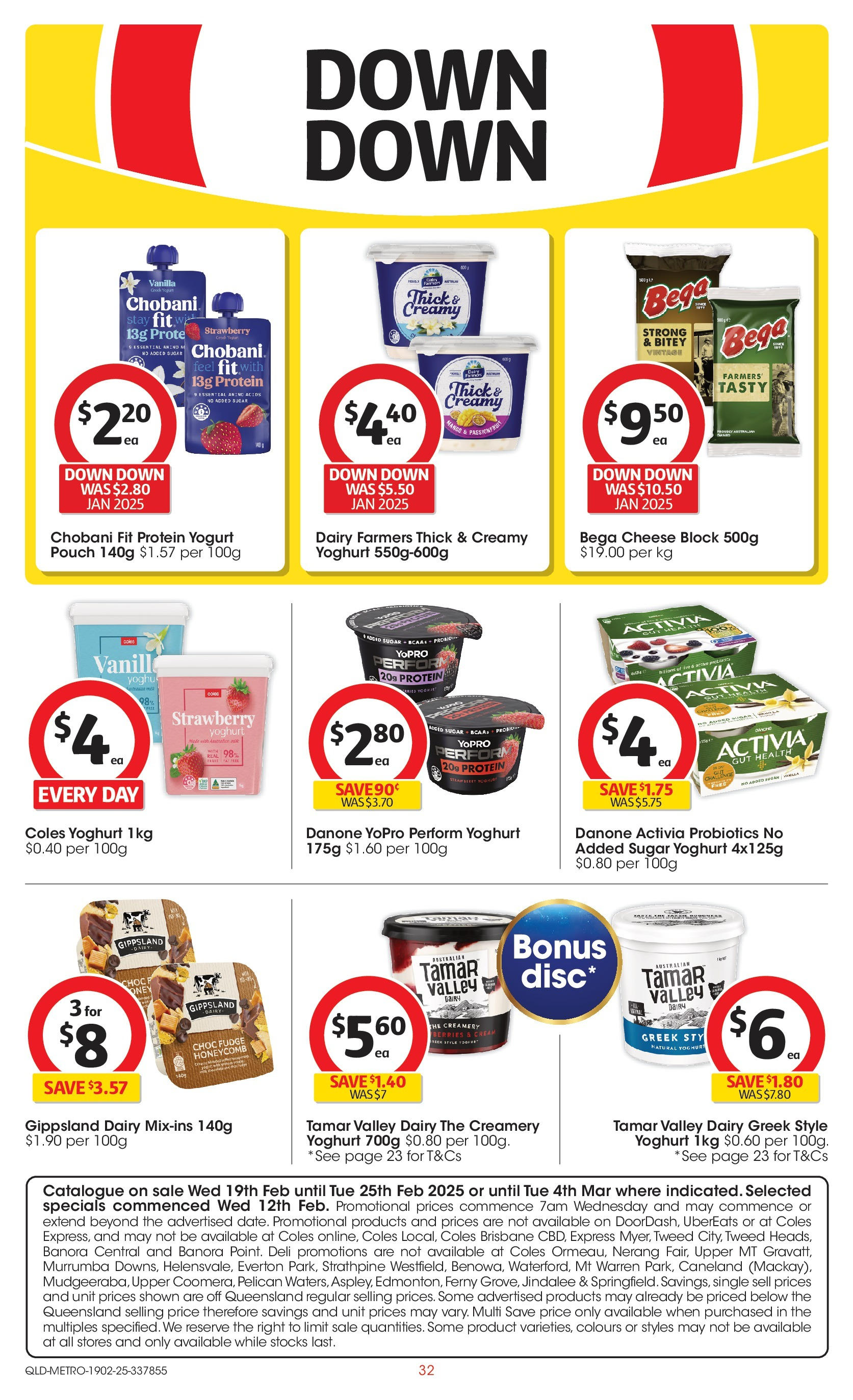 ﻿﻿Coles catalogue valid from 19/02/2025 > Online Australia | Page: 33 | Products: Dairy, Cheese, Cream, Sugar