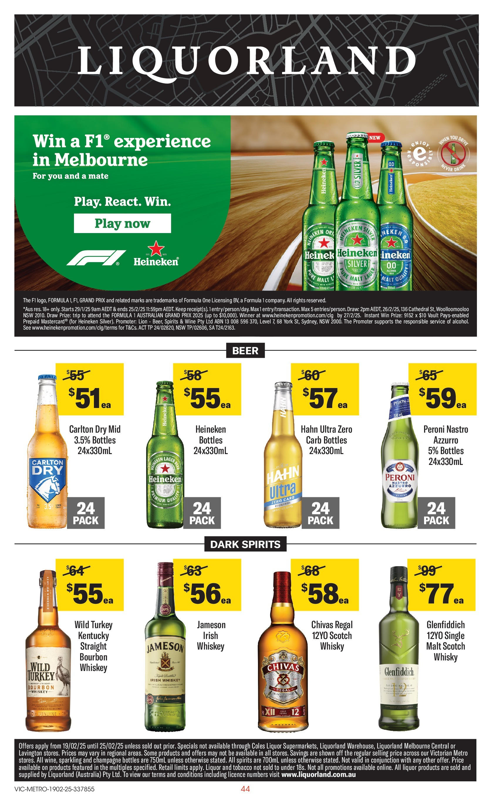 ﻿﻿Coles catalogue valid from 19/02/2025 > Online Australia | Page: 44 | Products: Wine, Beer, Bourbon, Scotch