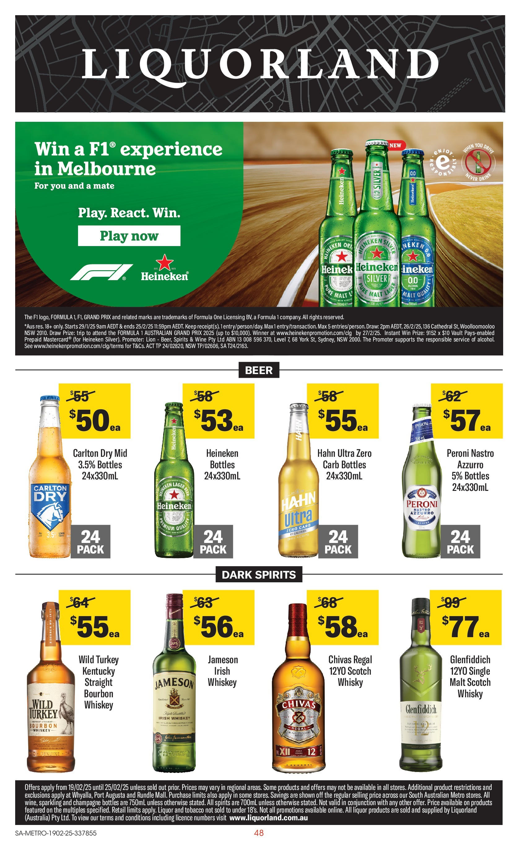 ﻿﻿Coles catalogue valid from 18/02/2025 > Online Australia | Page: 48 | Products: Beer, Whiskey, Scotch, Turkey