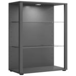 Möbelix Vitrine Glasol Xl B: 70 Cm Stehend Anthrazit