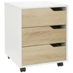 Möbelix Rollcontainer Weiß/eiche Dekor Organiser 40x54x40 Cm