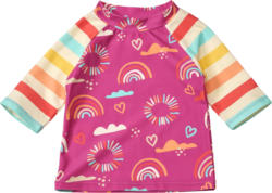 PUSBLU UV Shirt mit Regenbogen-Muster, lila + bunt, Gr. 122/128