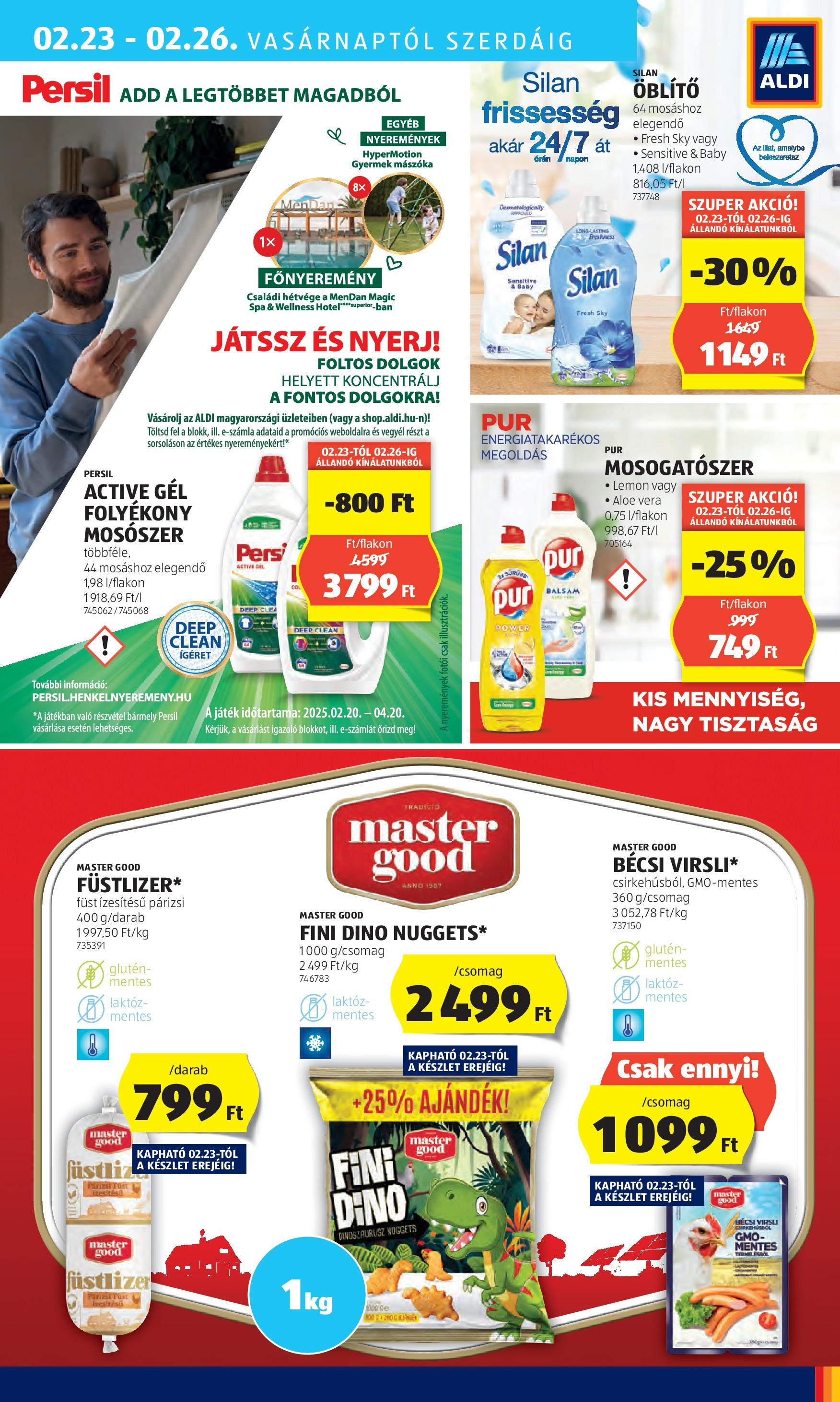 Aldi Akciós újság - 2025.02.20. -tól/töl > akció, lapozható szórólap 🛍️ | Oldal: 41 | Termékek: Persil, Öblítő, Aloe vera, Mászóka