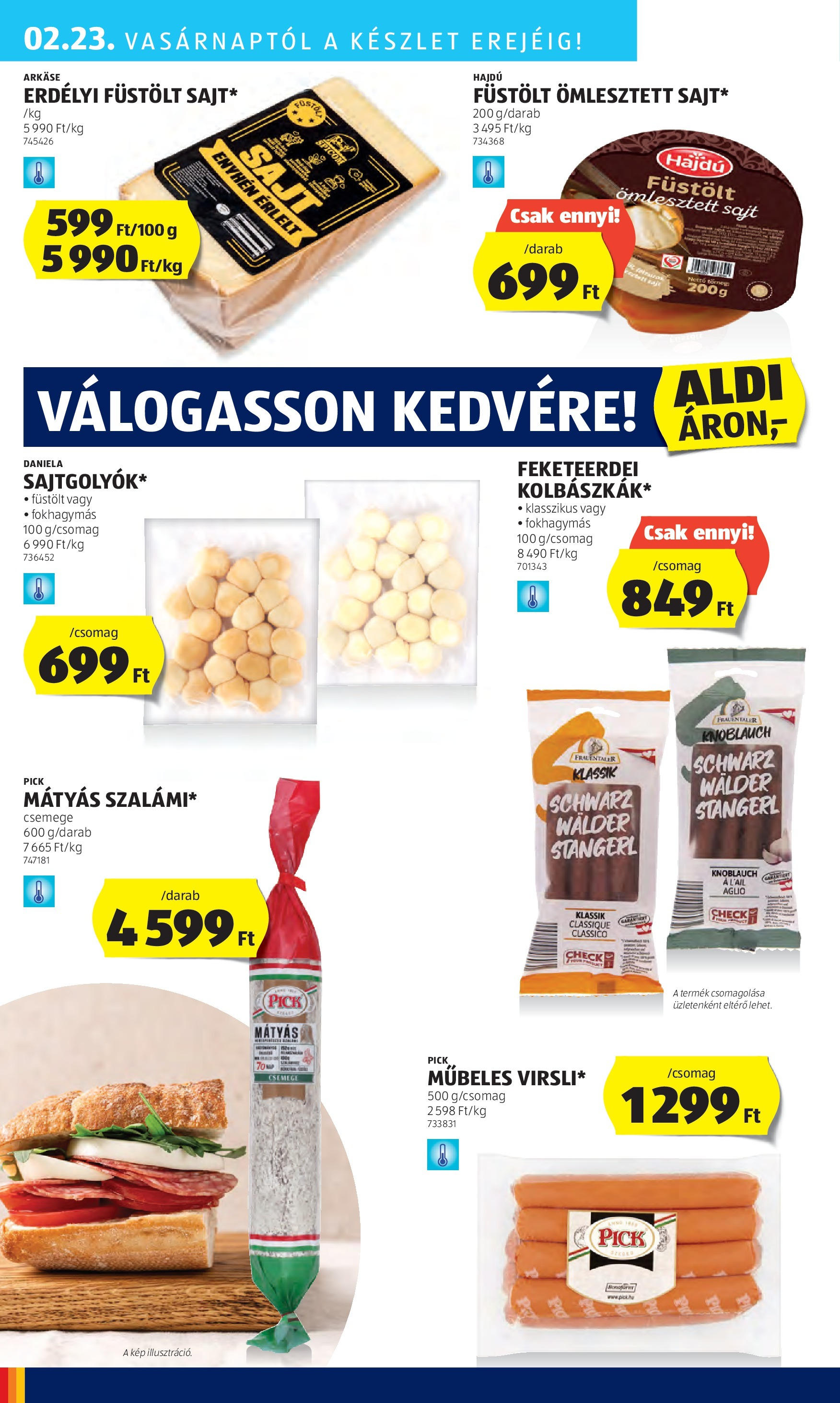 Aldi Akciós újság - 2025.02.20. -tól/töl > akció, lapozható szórólap 🛍️ | Oldal: 42 | Termékek: Pick, Sajt