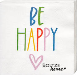 BOLTZE Servietten "BE HAPPY" (33x33 cm)