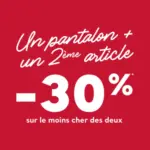 Cache Cache Un pantalon + un 2ème article : -30% sur le moins cher des deux - au 28.02.2025
