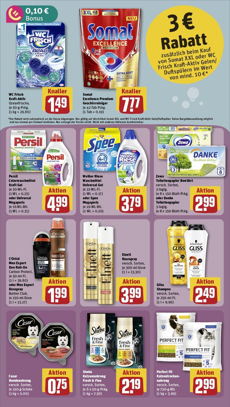 Rewe Prospekt 	 (ab 24.02.2025) zum Blättern » Angebote | Seite: 25 | Produkte: Haarspray, Wasser, Deospray, Persil