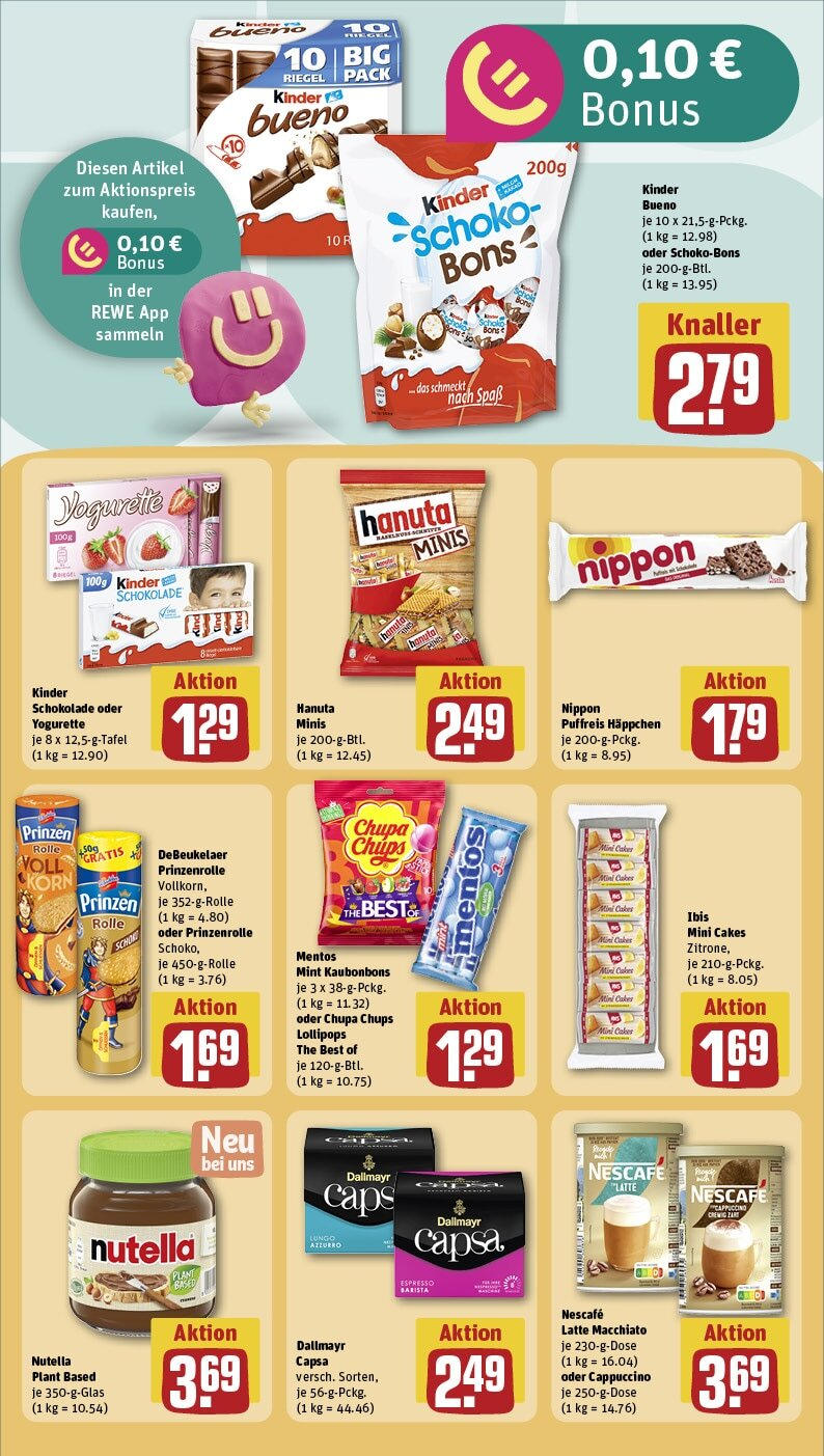 Rewe Prospekt 	 (ab 24.02.2025) zum Blättern » Angebote | Seite: 27 | Produkte: Kinder schokolade, Schokolade, Kinder bueno, Dallmayr