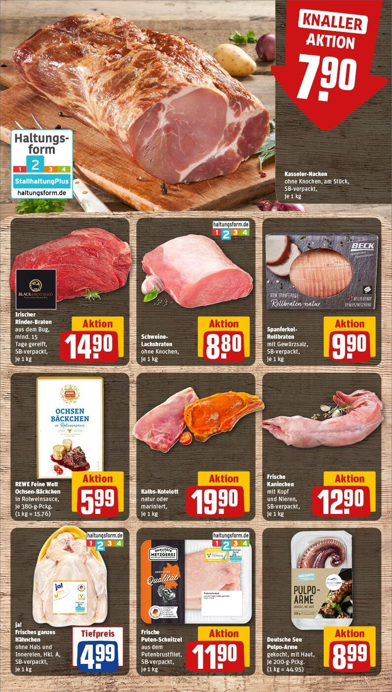 Rewe Prospekt 	 (ab 24.02.2025) zum Blättern » Angebote | Seite: 10 | Produkte: Rinderbraten, Hahnchen, Gewürzsalz, Kaninchen