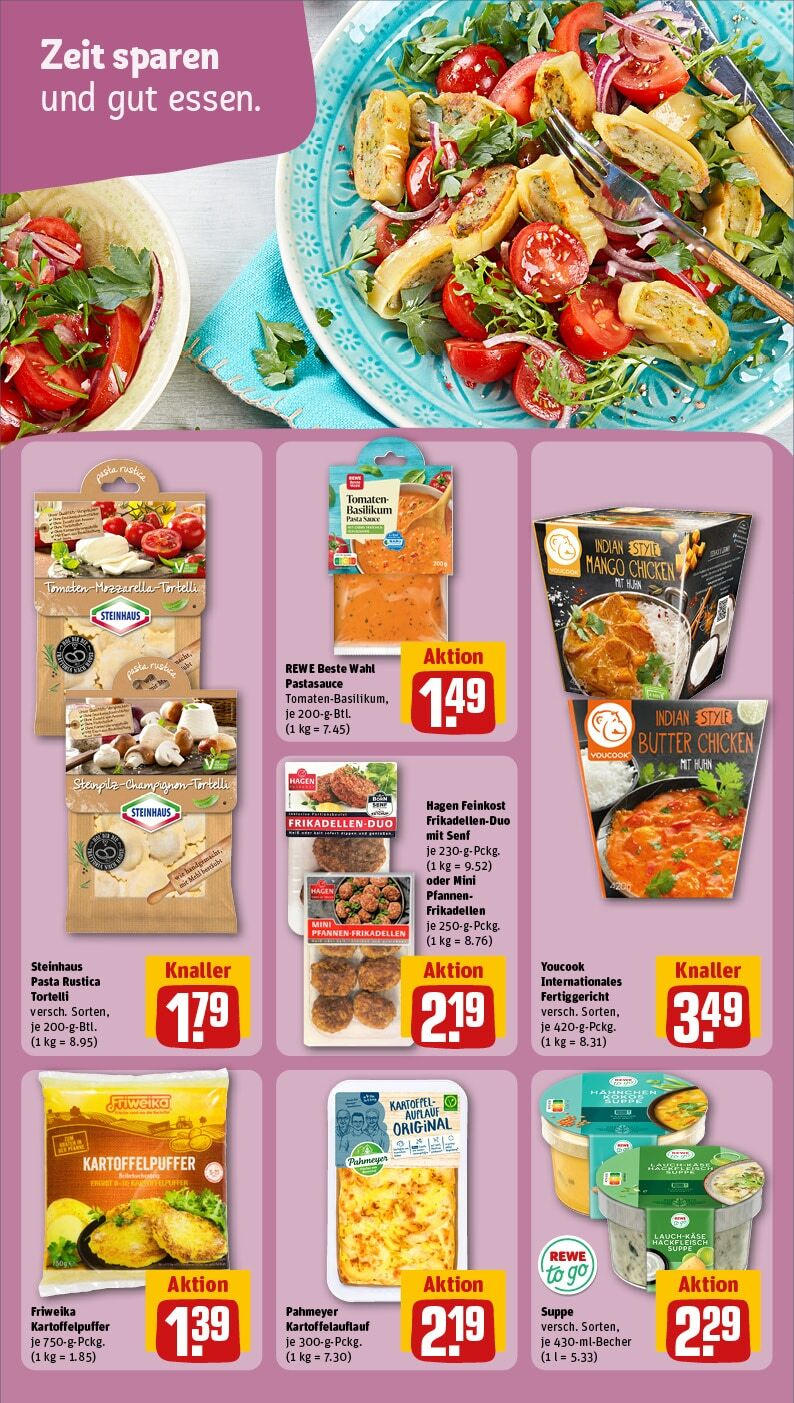 Rewe Prospekt 	 (ab 24.02.2025) zum Blättern » Angebote | Seite: 18 | Produkte: Mehl, Tomaten, Mango, Hackfleisch