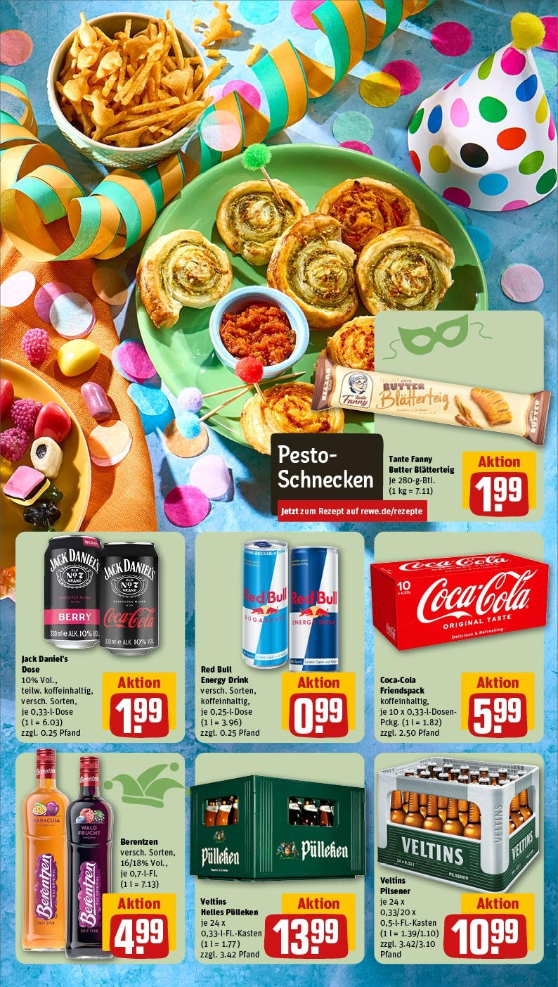 Rewe - Rewe: Wochenangebote (ab 24.02.2025) zum Blättern » Angebote | Seite: 7 | Produkte: Helles pulleken, Coca cola, Jack Daniel's, Veltins