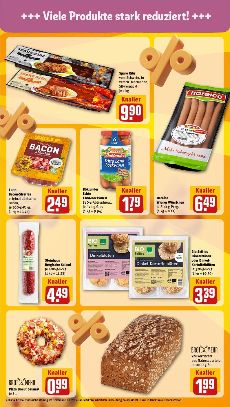 Rewe - Rewe: Wochenangebote (ab 24.02.2025) zum Blättern » Angebote | Seite: 19 | Produkte: Bockwurst, Wurst, Brot, Pizza