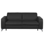 Möbelix Schlafsofa Aloe Echtleder Schwarz B: 204 Cm