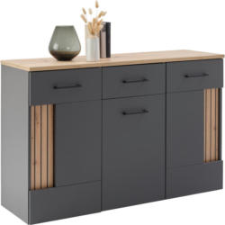 Sideboard B: 128,4cm Amare Artisan Eiche/Anthrazit