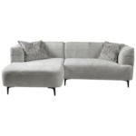 Möbelix Ecksofa Lou Hellgrau/schwarz, 158 Cm