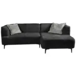 Möbelix Ecksofa Lou Dunkelgrün/Schwarz, 247 cm