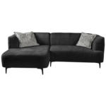 Möbelix Ecksofa Lou Dunkelgrün/schwarz, 247 Cm