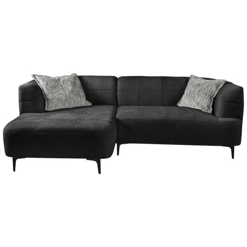 Ecksofa Lou Dunkelgrün/schwarz, 247 Cm