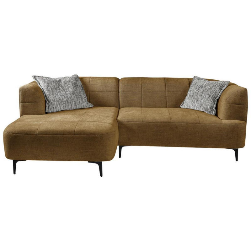 Ecksofa Lou Goldfarben/schwarz, 158 Cm