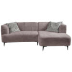 Möbelix Ecksofa Lou Taupe/Schwarz, 247 cm