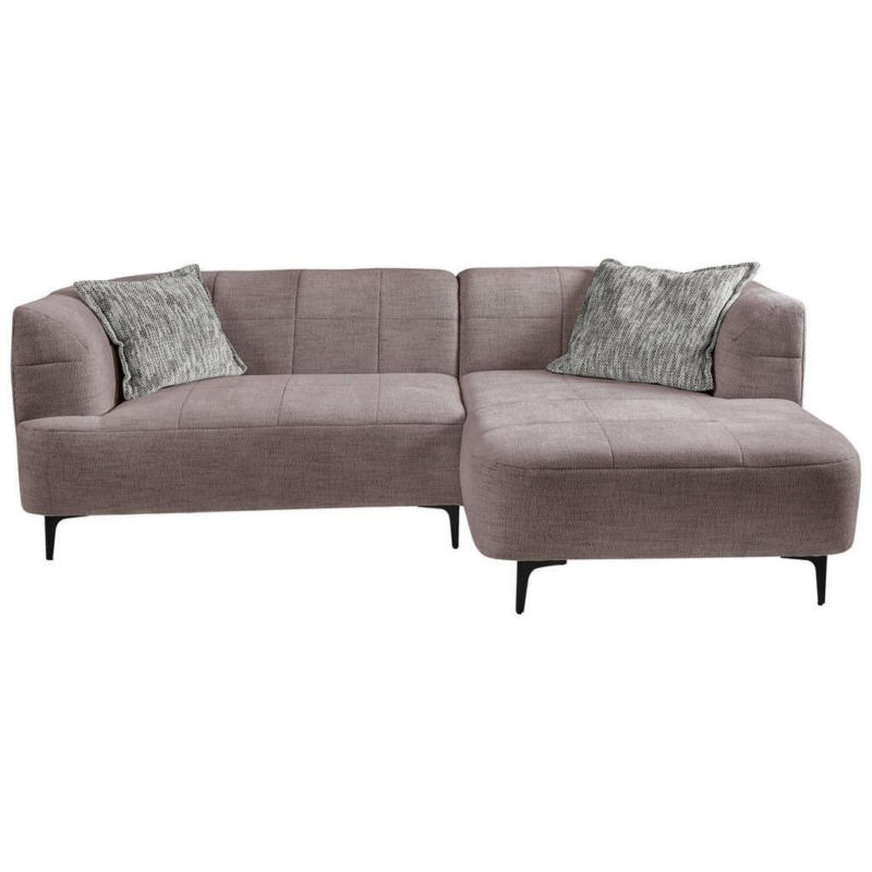 Ecksofa Lou Taupe/Schwarz, 247 cm