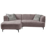 Möbelix Ecksofa Lou Taupe/Schwarz, 158 cm