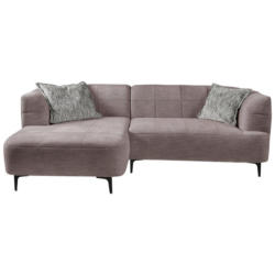 Ecksofa Lou Taupe/Schwarz, 158 cm