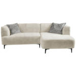 Möbelix Ecksofa Lou Creme/Schwarz, 247 cm