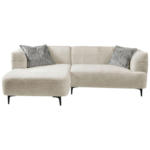 Möbelix Ecksofa Lou Creme/Schwarz, 158 cm