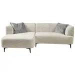 Möbelix Ecksofa Lou Creme/Schwarz, 158 cm