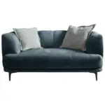 Möbelix 2-Sitzer-Sofa Lou Blau/Schwarz, 166 cm