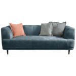 Möbelix 3-sitzer-sofa Lou Blau/schwarz, 226 Cm