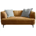 Möbelix 2-Sitzer-Sofa Lou Goldfarben/Schwarz, 166 cm