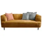 Möbelix 3-Sitzer-Sofa Lou Goldfarben/Schwarz, 226 cm