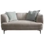 Möbelix 2-Sitzer-Sofa Lou Taupe/Schwarz, 166 cm