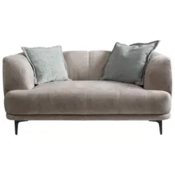 2-Sitzer-Sofa Lou Taupe/Schwarz, 166 cm
