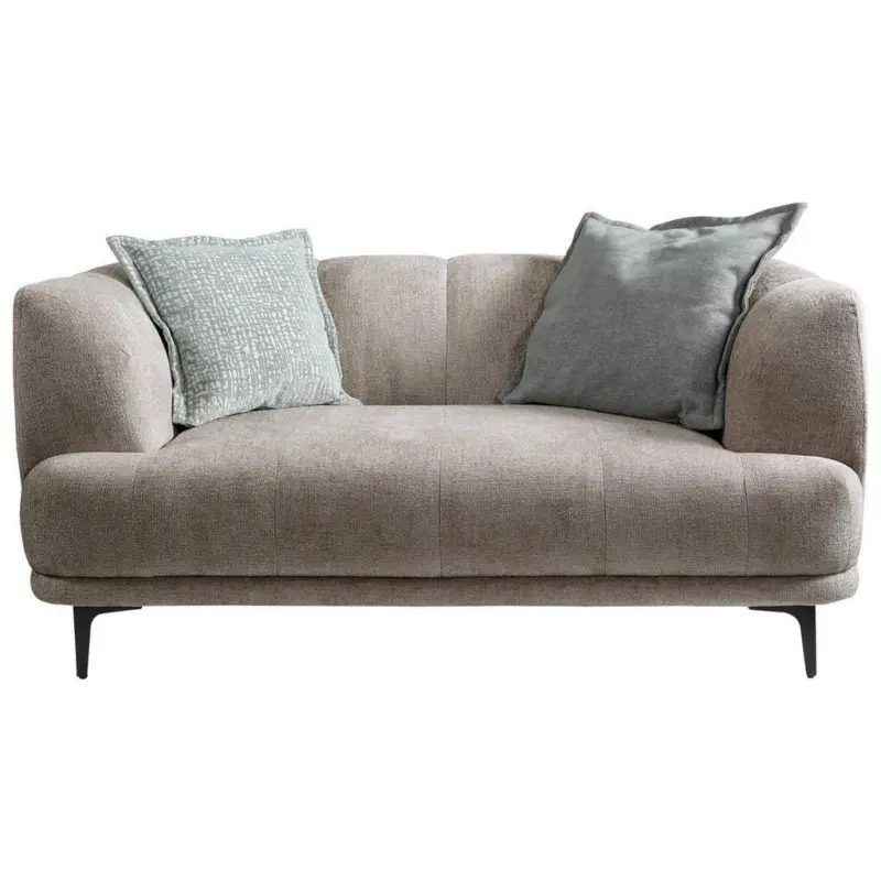 2-Sitzer-Sofa Lou Taupe/Schwarz, 166 cm
