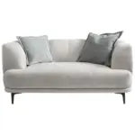 Möbelix 2-Sitzer-Sofa Lou Creme/Schwarz, 166 cm