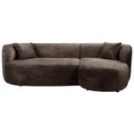 Möbelix Ecksofa Flick Braun/schwarz, 264 Cm