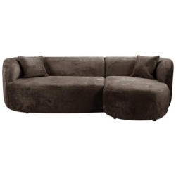 Ecksofa Flick Braun/schwarz, 264 Cm