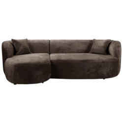 Ecksofa Flick Braun/schwarz, 143 Cm