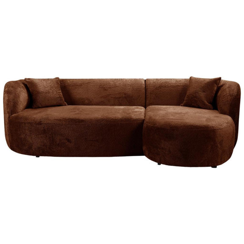 Ecksofa Flick Rostfarben/schwarz, 264 Cm