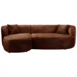 Möbelix Ecksofa Flick Rostfarben/schwarz, 143 Cm