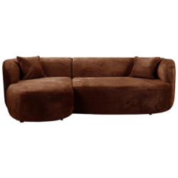 Ecksofa Flick Rostfarben/schwarz, 143 Cm